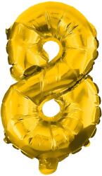 Procos Számos fólia lufi arany színben - 8-as szám 32cm (89649)