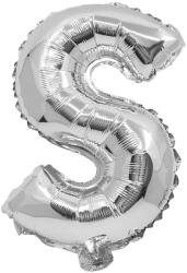Procos Betű formájú fólia lufi ezüst színben - S betű 32cm (91268)