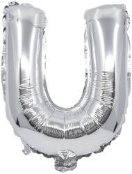 Procos Betű formájú fólia lufi ezüst színben - U betű 32cm (91270)