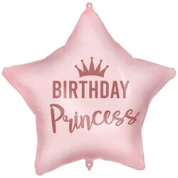 Procos Szülinapi fólia lufi - „Birthday Princess felirattal, csillag alakú, rózsaszín 46cm (92419)