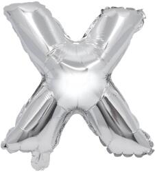 Procos Betű formájú fólia lufi ezüst színben - X betű 32cm (91273)