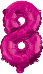 Procos Számos fólia lufi pink színben - 8-as szám 96cm (92494)