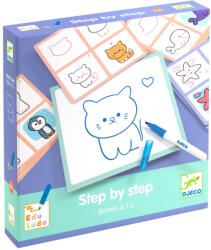 DJECO Rajzolás lépésről lépésre - Állatkölykök - Eduludo Step by step Babies and Co (DJ08246)