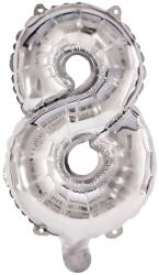 Procos Számos fólia lufi ezüst színben - 8-as szám 86cm (91202)