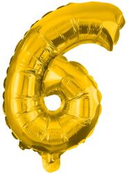 Procos Számos fólia lufi arany színben - 6-os szám 86cm (91190P)