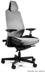 UNIQUE RONIN ergonomikus irodai szék, fehér váz-szürke háló, összeszerelt