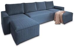U alakú ülőgarnitúra SMART COSARO 295x140 cm, sötétkék