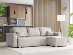 SMART COSARO krémszínű sarokkanapé, ágyazhaztó + 2 db AJÁNDÉK párnával