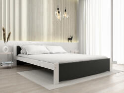 Pat IKAROS 140 x 200 cm, antracit/alb Saltele: Cu saltele Somnia 18 cm, Somiera pat: Cu lamele drepte