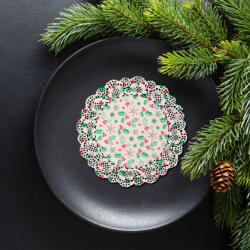  Karácsonyi tortacsipke - 26, 5 cm - 10 db / csomag (58698)