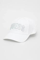 Guess baseball sapka INES fehér, női, sima, W5GZ15 WEGD0 - fehér Univerzális méret