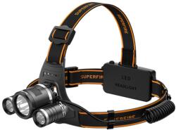 SUPERFIRE HL33 LED-es fejlámpa CREE XML-T6 LED 900lm, 4xAA Ni-MH akkumulátorral