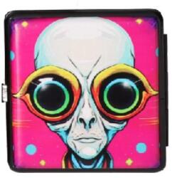 Padonio Rózsaszín cigaretta tárca 20 cigaretta részére - Színes ufó szemek (A-806114-1)