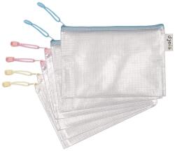 Djois Rendszerező tasak cipzáras 210x150mm A5 méret Djois vegyes pasztell színek (LCA9020DJ)