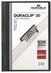 DURABLE Gyorsfűző klipes A4 Durable DURACLIP 30 sötétzöld (DB220032)