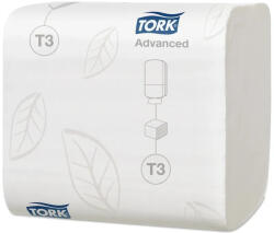 Tork toalettpapír T3, hajtogatott Advanced Folded 2 rétegű, 19X11cm lapméret, 252lap/csg, 36csg/karton (114277)