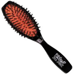 Eurostil Disznósörte műanyag, lapos ovál bontókefe, fekete (00303) (00303)