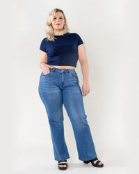 Nina Carter Blugi dama evazati marimi mari Nina Carter albastri P603-5 M10 (P603-5MEDIUMBLUE-42)