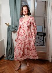 SOFILINE Rochie evazata cu imprimeu floral 4695D, Roz (4695DPINK-36/S)