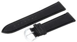 Karóra bőrszíj, fekete színű, 22 mm (6452-9)