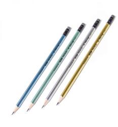 Yalong Stationery háromszögletű radíros grafitceruza - metál színek - többféle (YL83020)