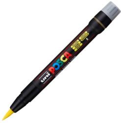 uni Marker UNI Posca Brush PCF-350, varf pensula, 1.0-10.0mm, galben
