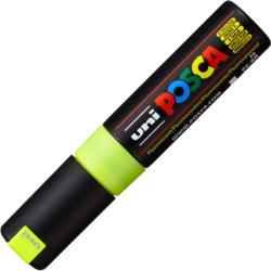 uni Marker UNI Posca PC-8K, varf tesit, 8.0mm, galben fluorescent