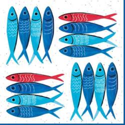 Easy Life Papírszalvéta 33x33cm, Sardine's Party, 20 db-os