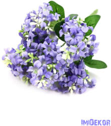  Apróvirágos kis selyem csokor 27cm - Sötét Lila