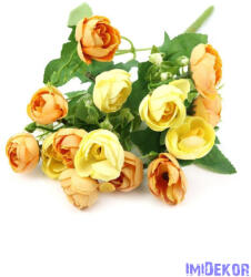  Boglárka vegyes színű kis csokor 31cm 362 - Sárga-Narancs