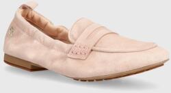 Tommy Hilfiger velúr mokaszin TH SUEDE MOCCASIN rózsaszín, női, lapos talpú, FW0FW07714 - rózsaszín Női 37