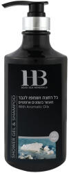 HB Dead Sea Minerals Sampon si gel de dus pentru barbati, Health and Beauty Marea Moarta, unt de shea si papaya, fara parabeni, 780 ml