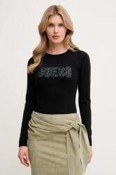 GUESS pulóver PARIS könnyű, női, fekete, W5GR18 Z2NQ2 - fekete L