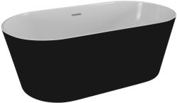 SPATIO Cada freestanding ovala Spatio Uzo acril 160x80 cm, negru mat (CPC-00337)