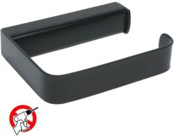 METAFORM 25 Black Suport hartie igienica, montaj adeziv sau cu suruburi, negru mat (105G15001)