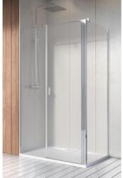 Radaway Cabina dus dreptunghiulara cu usa batanta si perete fix Radaway Nes 8 KDS II 120x90 cm, sticla securizata 8 mm (10087120-01-01L/10080090-01-01)