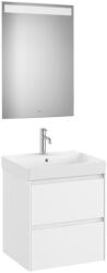Roca Set mobilier baie (masca 55x46xH65 cm, lavoar si oglinda cu iluminare LED) Roca Ona alb mat (A851703509)