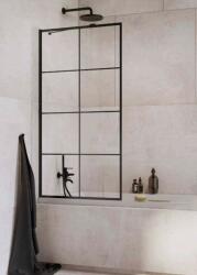 Radaway Idea Black PNJ Factory Paravan cada fix 90 cm, profil negru (10001090-54-55)