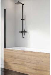 Radaway Nes Black PNJ I Paravan cada batant 90 cm, profil negru (10011090-54-01L)