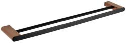 Bemeta Galla Suport prosop baie tip bara dubla 60 cm, negru (108104050)