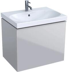 Geberit Acanto Masca lavoar baie cu sertar sticla gri, 64x48 cm, corp gri mat (500.610.jl.2)