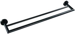 Bemeta Dark Suport prosop baie tip bara dubla 66 cm, negru (104204050)