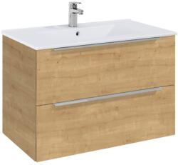 Roca Set mobilier baie (masca si lavoar cu doua sertare) Roca Elegant Plus 80x46xH55 cm, bej (light oak) (A852019464)