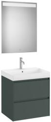 Roca Set mobilier baie (masca 60x46xH65 cm, lavoar si oglinda cu iluminare LED) Roca Ona verde mat (A851704513)