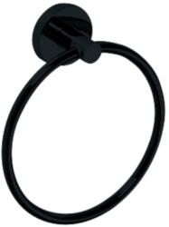 Bemeta Dark Suport prosop baie inel Ø17 cm, negru (104104060)