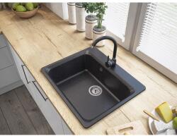 Casa Blanca CasaBlanca Fontaine Chiuveta bucatarie granit 62x52 cm, negru (FONTAINE NEGRU) Chiuveta