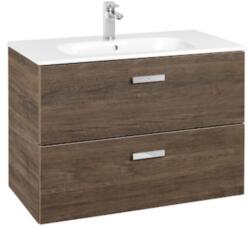 Roca Set mobilier baie (masca si lavoar) Roca Victoria Basic Unik 80 cm, maro inchis (cedru) (a855852423)