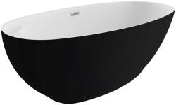 SPATIO Cada freestanding ovala Spatio Kivi acril 165x75 cm, negru mat (CPC-00473)