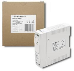 Qoltec DIN sínre szerelhető tápegység | 10W | 12V | 0.83A | Fehér | Vékony (50906)