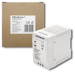 Qoltec DIN sínre szerelhető tápegység | 96W | 24V | 4A | Fehér | Vékony (50915)